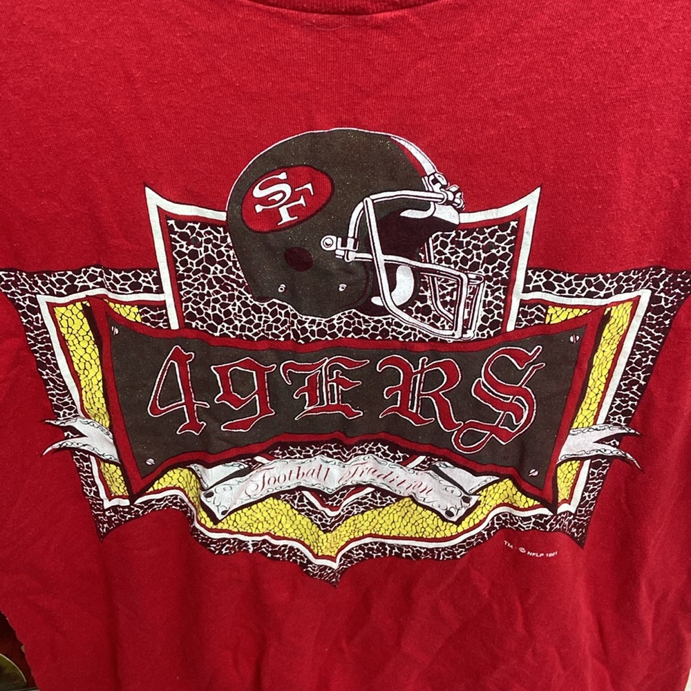 Vintage 1991 Signal Sports NFL San Francisco 49ers Red Graphic T-Shirt